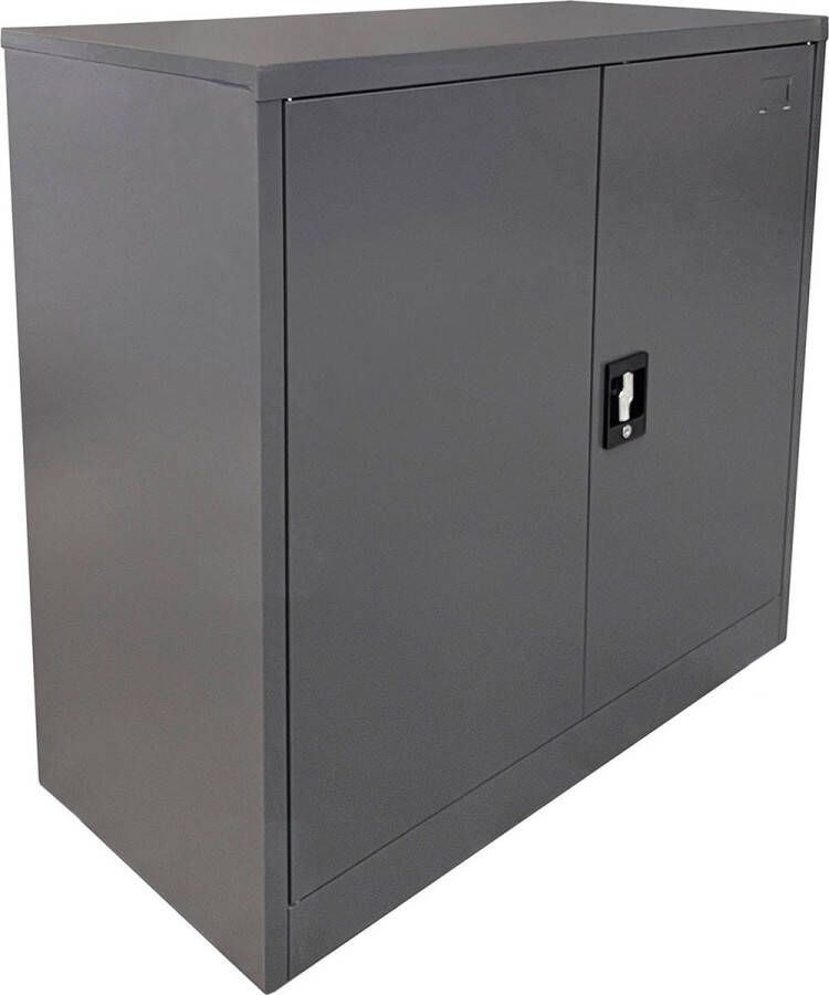 KAMYRA Industriële Opbergkast Ellen Archiefkast Kantoorkast Metaal Donkergrijs 91x90x40cm