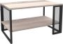 KAMYRA Industriële Salontafel Mela Licht Eik Hout Metaal 80x45x50cm - Thumbnail 2