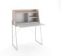 KAMYRA Modern Inklapbaar Bureau Mila Licht Eik Hout Wit 84x46x110cm - Thumbnail 1