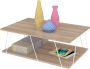 KAMYRA Modern Salontafel Tars Licht Eik 90x60x31cm - Thumbnail 2
