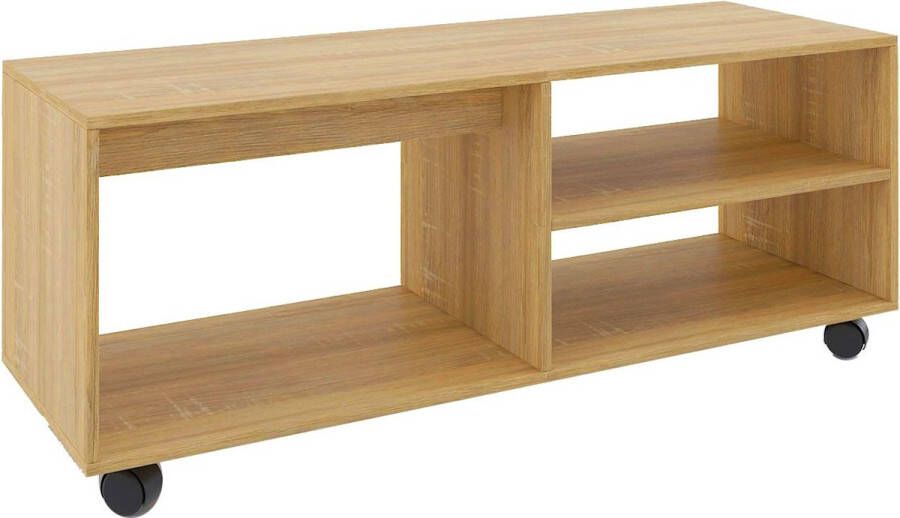 KAMYRA Modern Tv-Meubel Alberta Tv-Kast Staand Licht Eik Hout 120x40x45cm