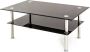 KAMYRA Moderne Salontafel Moch Koffietafel Rechthoek Glas Metaal Zwart 110x60x43cm - Thumbnail 1