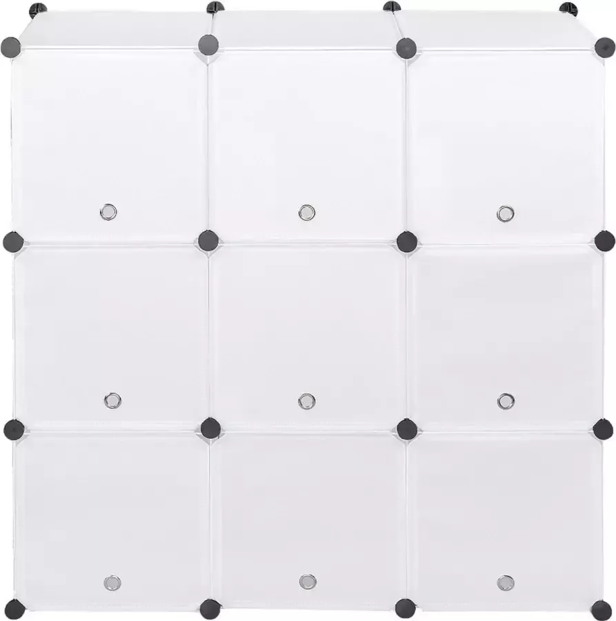 KAMYRA Opbergkast Kast Speelgoedkast Schoenenkast Stevig Multifunctioneel PP Plastic + ABS Plastic 105x35x105 Wit