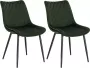 KAMYRA Velvet Stoelen Eetkamerstoelen Voor bij de Eettafel Woonkamer & Slaapkamer Set van 2 Donkergrijs Velvet - Thumbnail 2