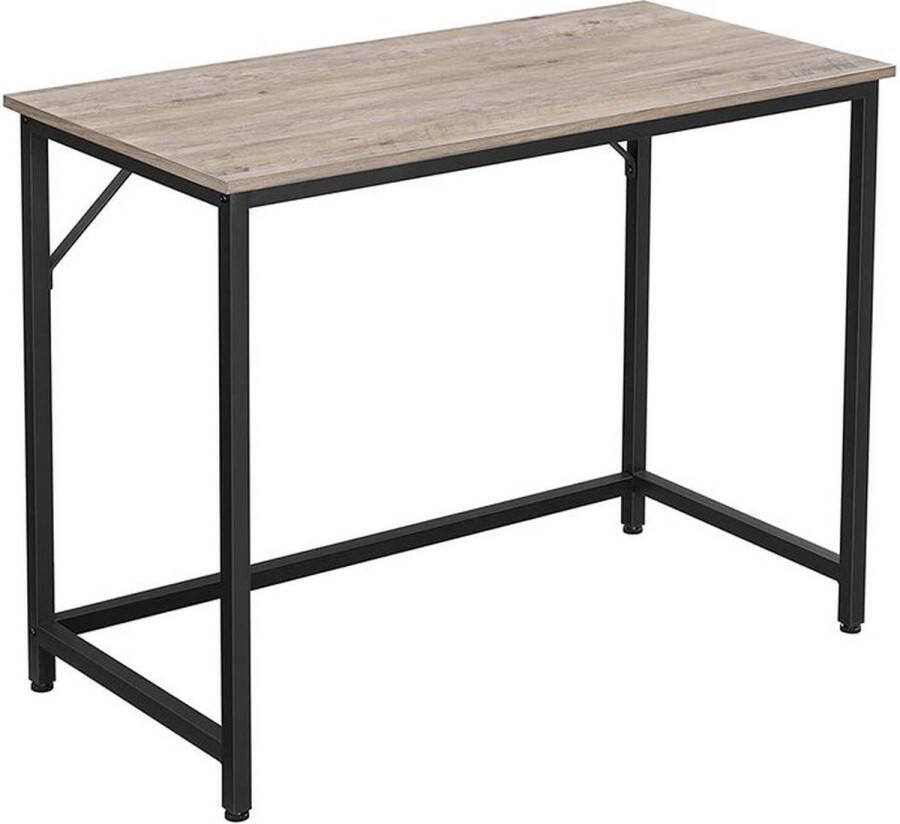 Kantoormeubel Specialist Bureau Computertafel Houten tafelblad 100 x 50 x 75 cm Grijs