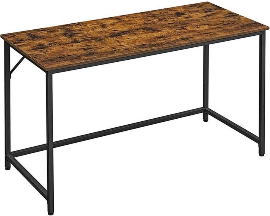 Kantoormeubel Specialist Bureau Computertafel Houtenblad Stalen frame Bruin