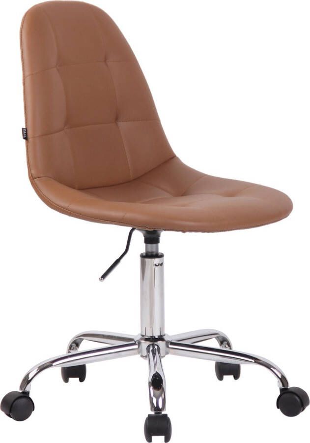 Kantoormeubelen Plus Bureaustoel Werkkruk Rusko Kunstleer Lichtbruin