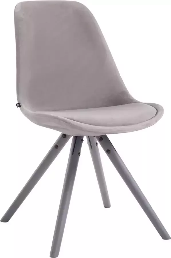 Kantoormeubelen Plus Eetkamer Bezoekersstoel Sievi Velvet Round legs G Grijs