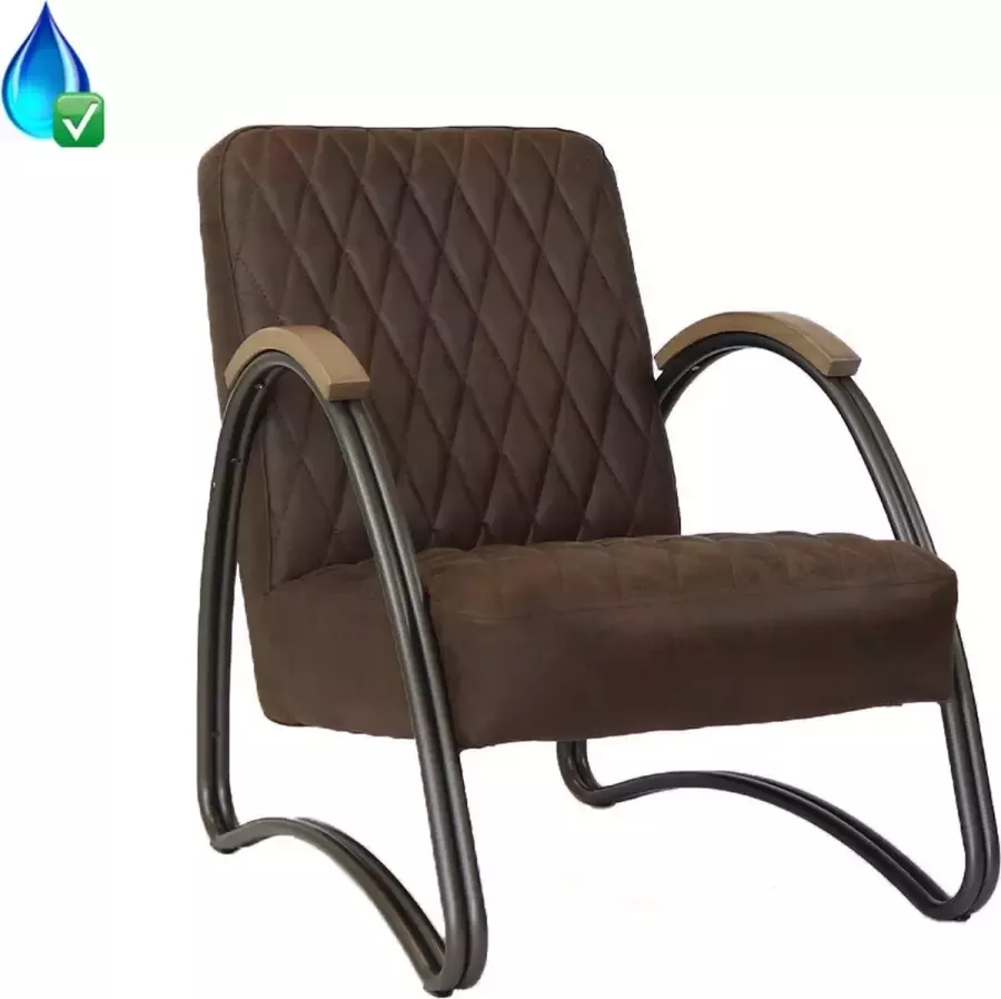 Kantoormeubelen Plus Fauteuil Urjala Eco Leer Bruin