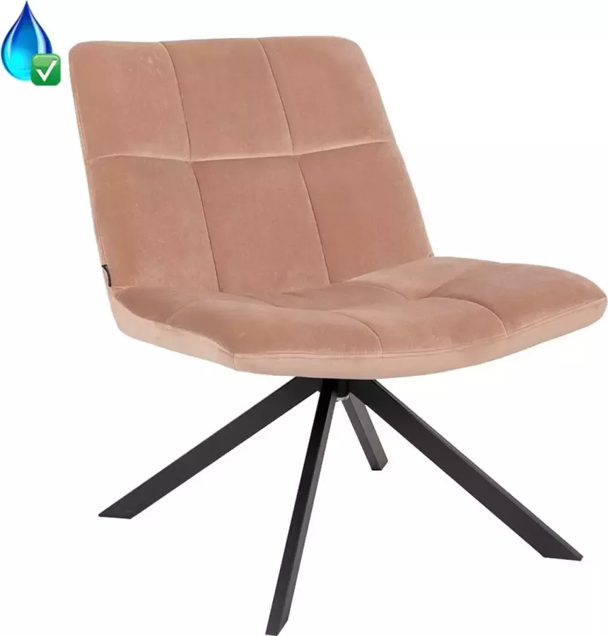 Kantoormeubelen Plus Fauteuil Vaala Velvet Roze