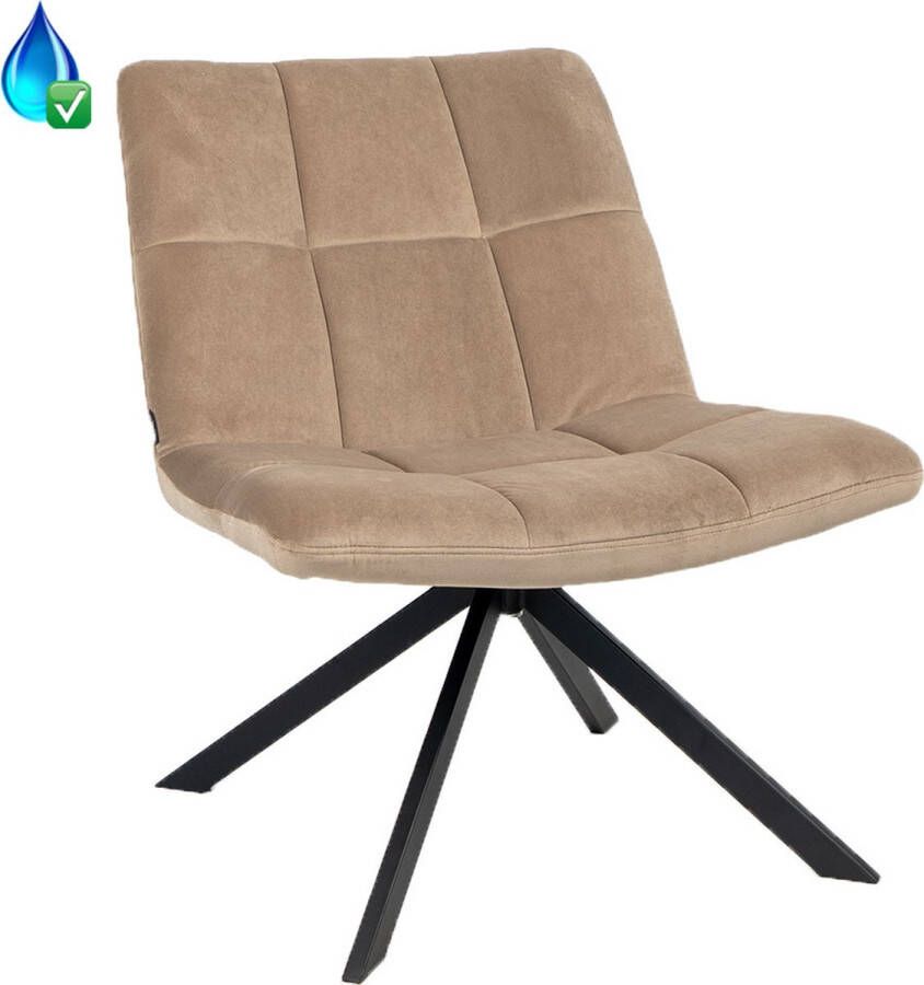 Kantoormeubelen Plus Fauteuil Vaala Velvet Taupe