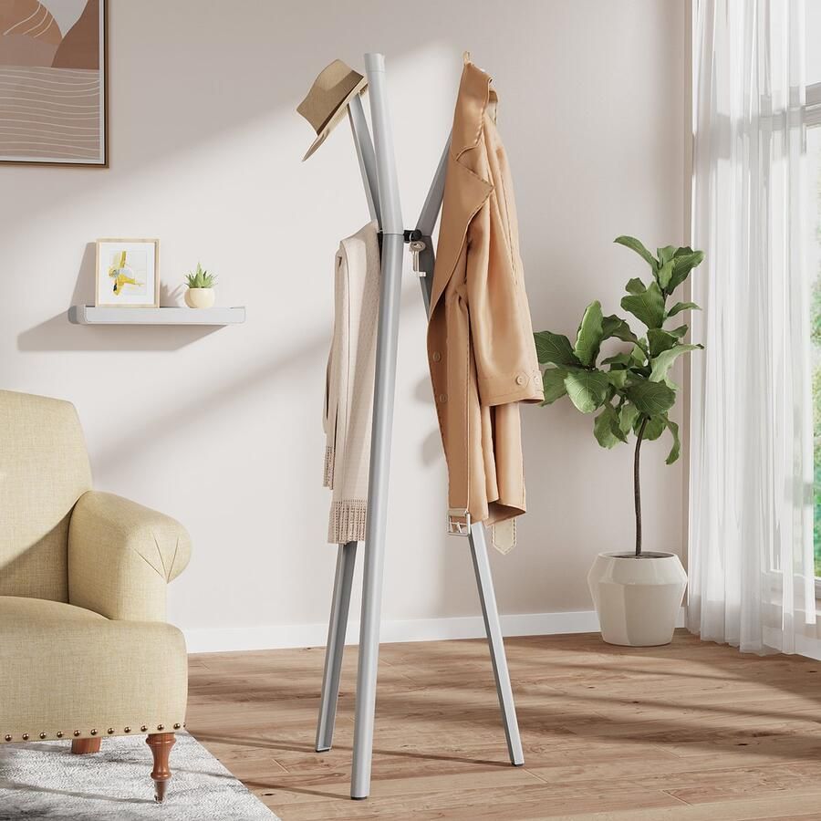 Kapanou Kapstok met 6 haken hal Boom metalen kapstok (zwaar uitgevoerde aluminium kapstok) voor hoed portemonnee jas paraplu en accessoires