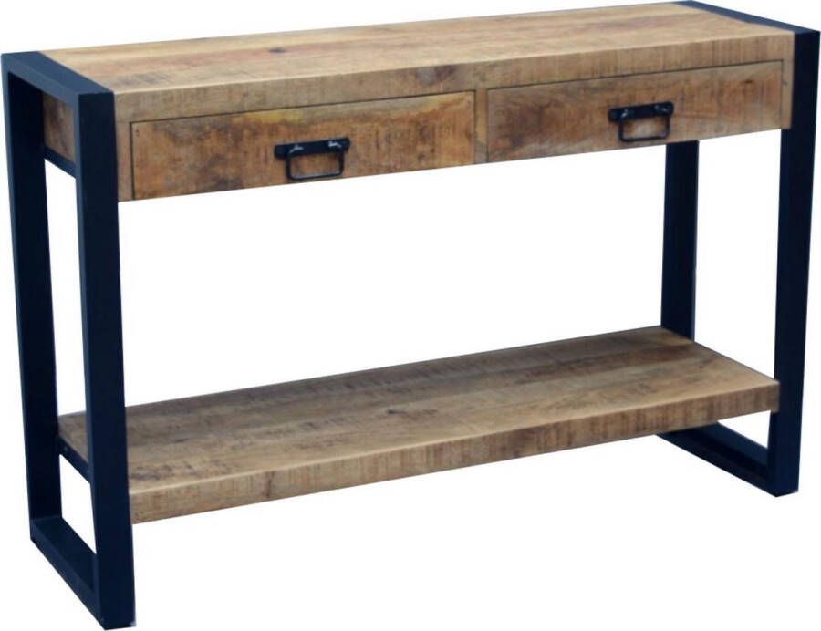 Kapstokfabriek Britt Dressoir Mangohout Matzwart Staal 120x35x76