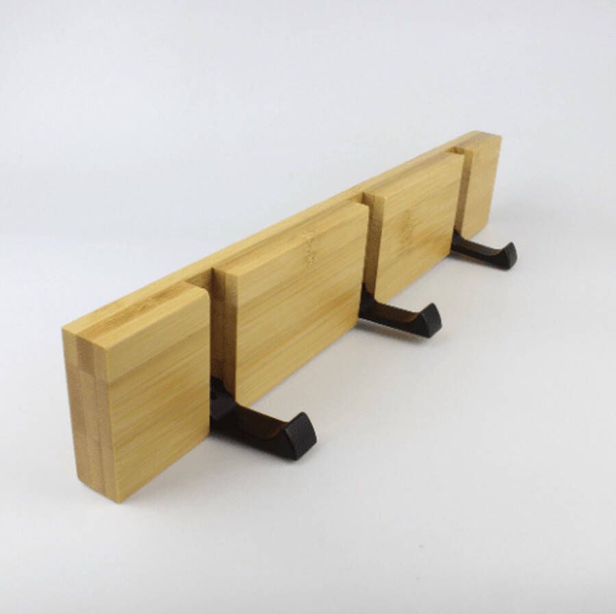 Hookz Kapstokhaak Eiken- 3-haaks wandhaak jashaak kapstok haken ophanghaken