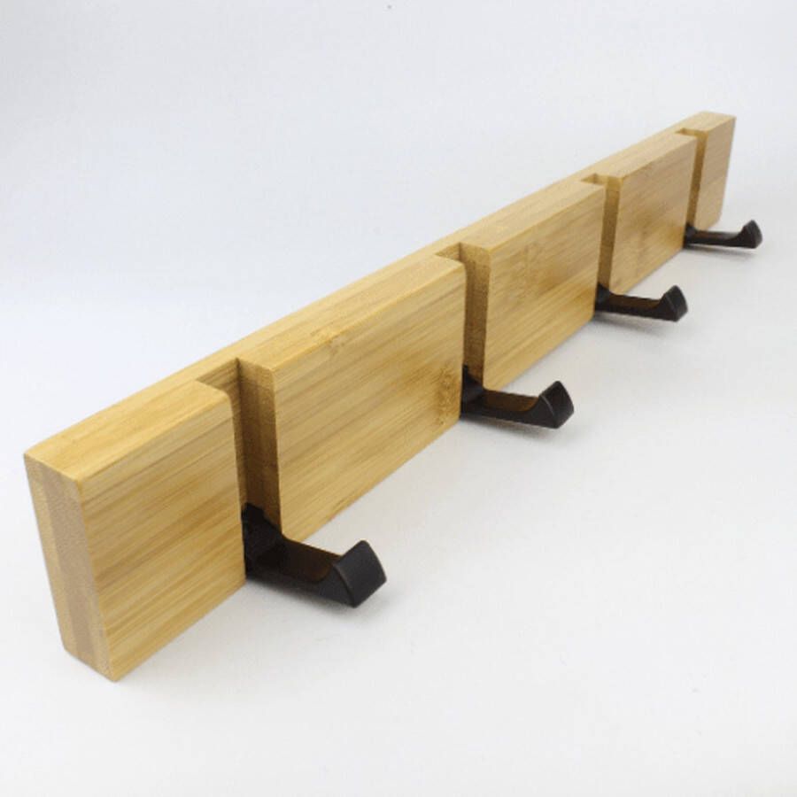 Hookz Kapstokhaak Eiken- 4-haaks wandhaak jashaak kapstok haken ophanghaken