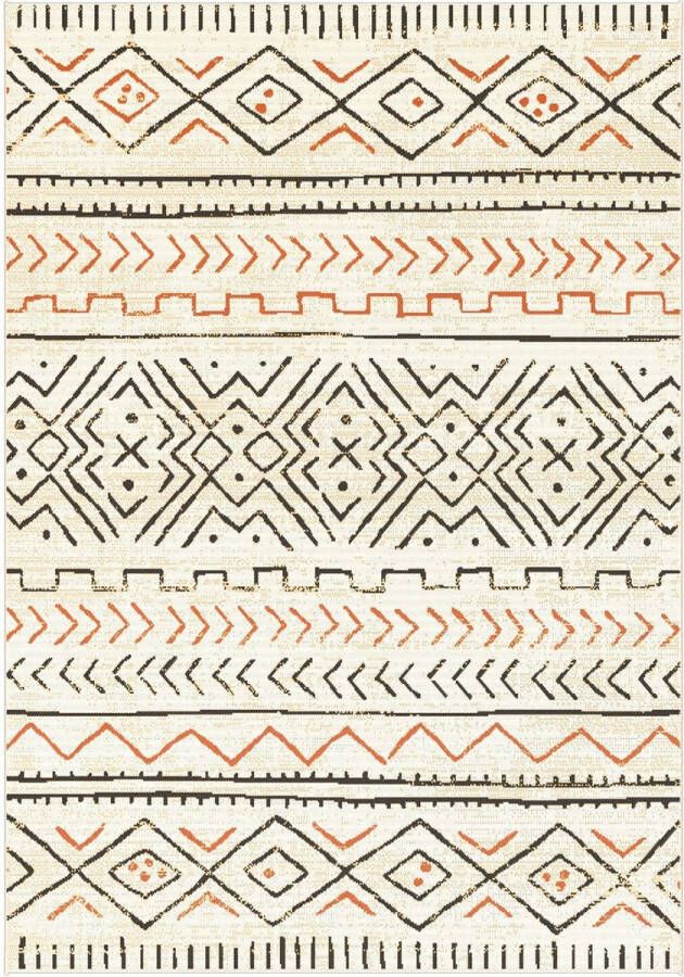 Karat Buitenkleed Tuintapijt Vloerkleed Aztec Geel 120 x 170 cm