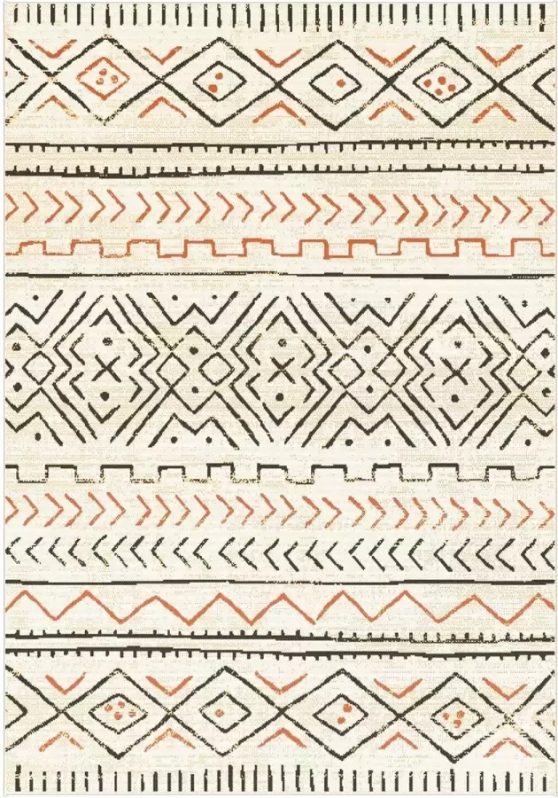 Karat Buitenkleed Tuintapijt Vloerkleed Aztec Geel 160 x 230 cm