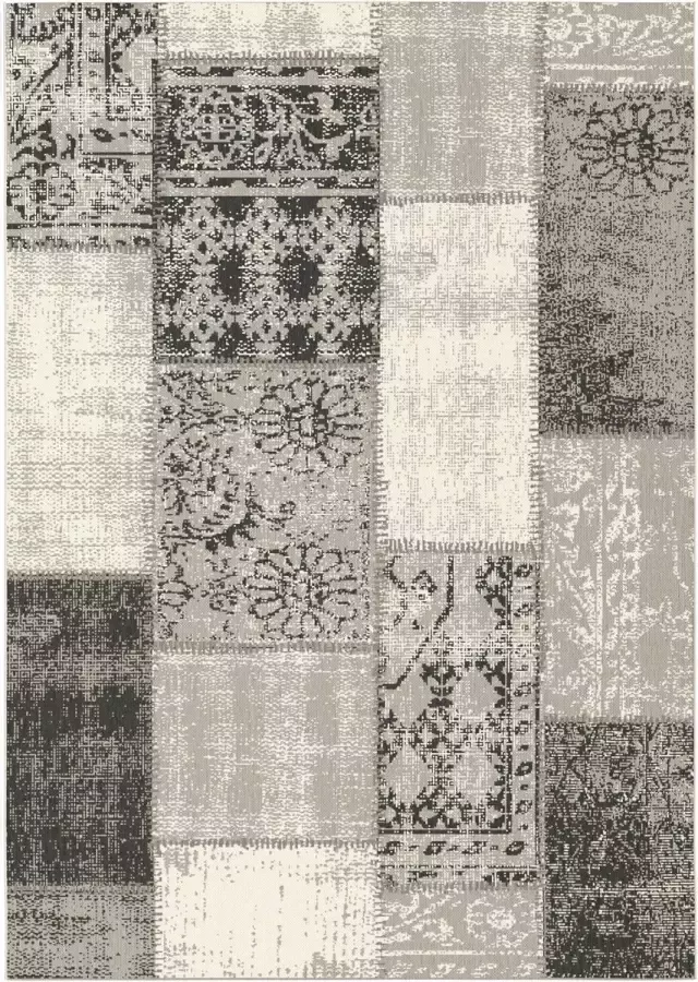 Karat Buitenkleed Tuintapijt Vloerkleed Cotton Grijs 120 x 170 cm