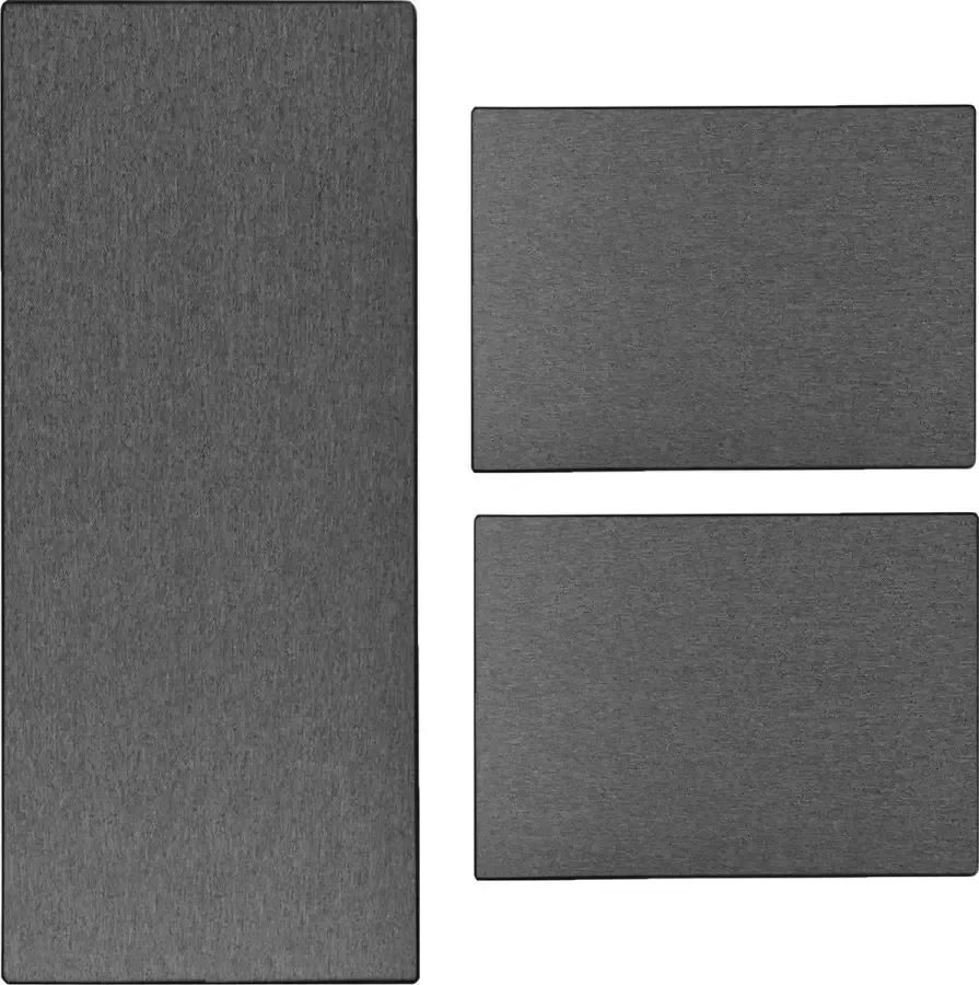 Floordirekt Slaapkamen vloerkleed in Sisal-Optik Sabang 3-Delig Antraciet 1 Loper: 67 x 250 cm + 2 Loper: 67 x 140 cm - Foto 2