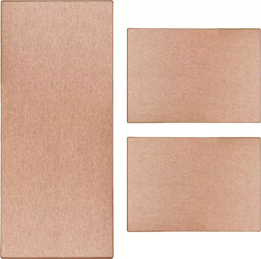 Karat Slaapkamen vloerkleed in Sisal-Optik Sabang 3-Delig Terra 1 Loper: 80 x 300 cm + 2 Loper: 80 x 150 cm