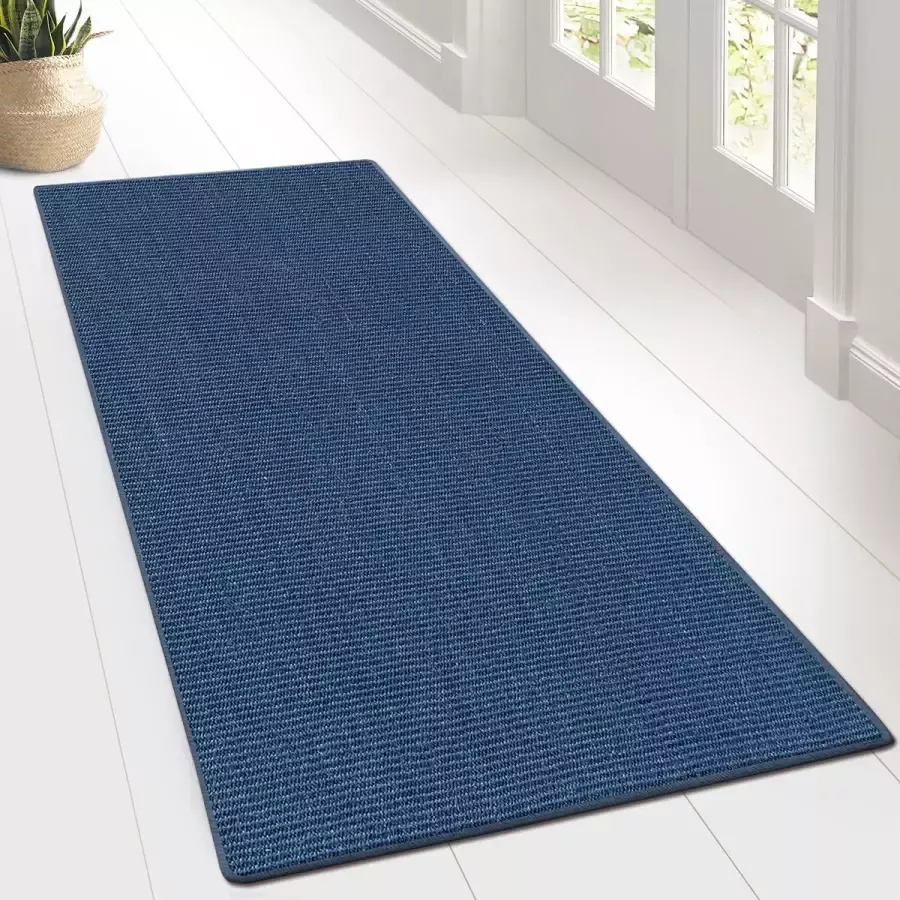 Floordirekt Vloerkleed Sisal Tapijt Sylt Blauw 200 x 200 cm