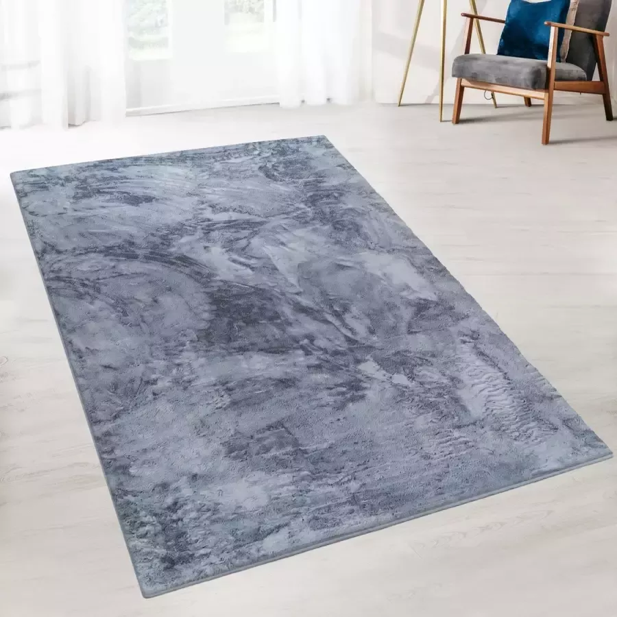 Karathomeliving Vloerkleed Tapijt Soft Paradise Blauw 160 x 240 cm