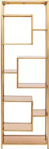Kare Boekenkast Loft Gold 195x60 cm