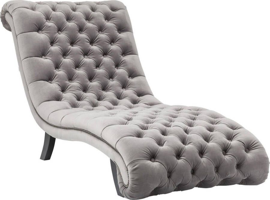 Kare Design Desire Velvet Silver relax fauteuil