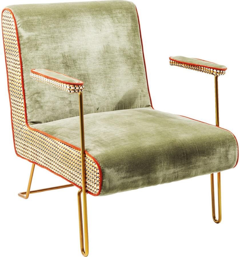 Kare Design Aunt Betty Fauteuil Groen Fluweel Retro