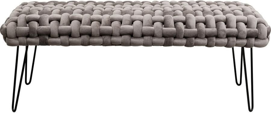 Kare Design Bank Weave fluweel grijs