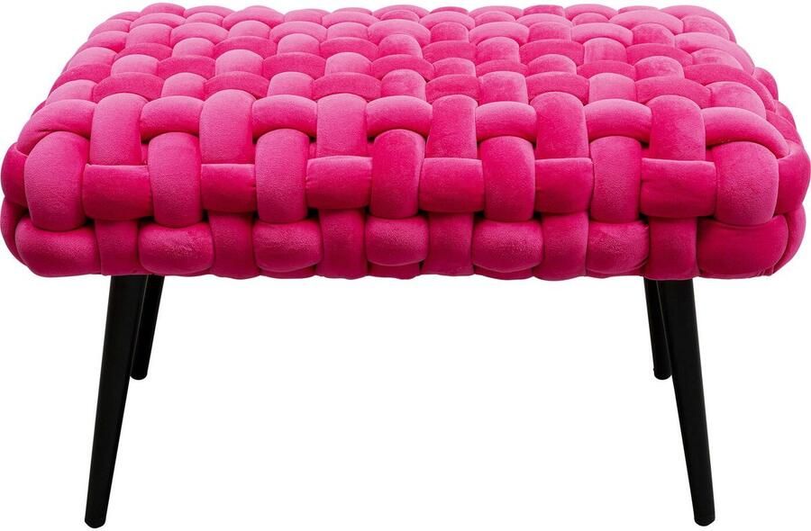 Kare Design Bank Weave fluweel roze