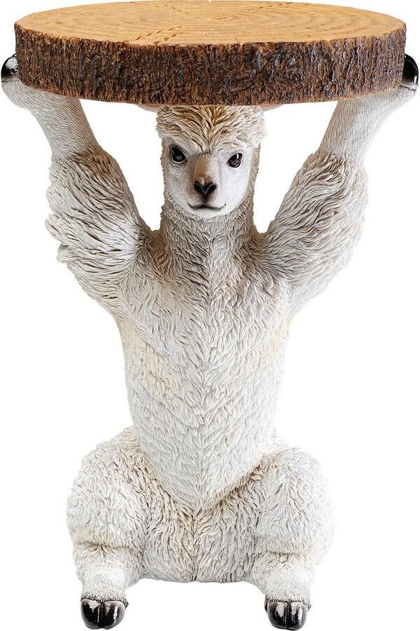 Kare Design Bijzettafel Animal wit alpaca