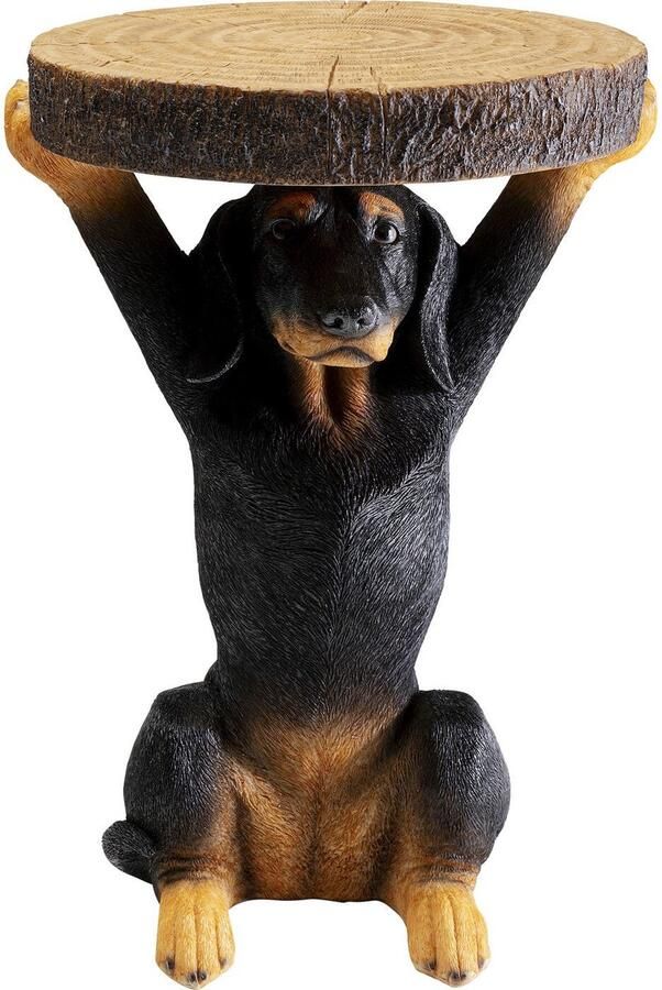 Bijzettafel Animal zwart dashond Kare Design