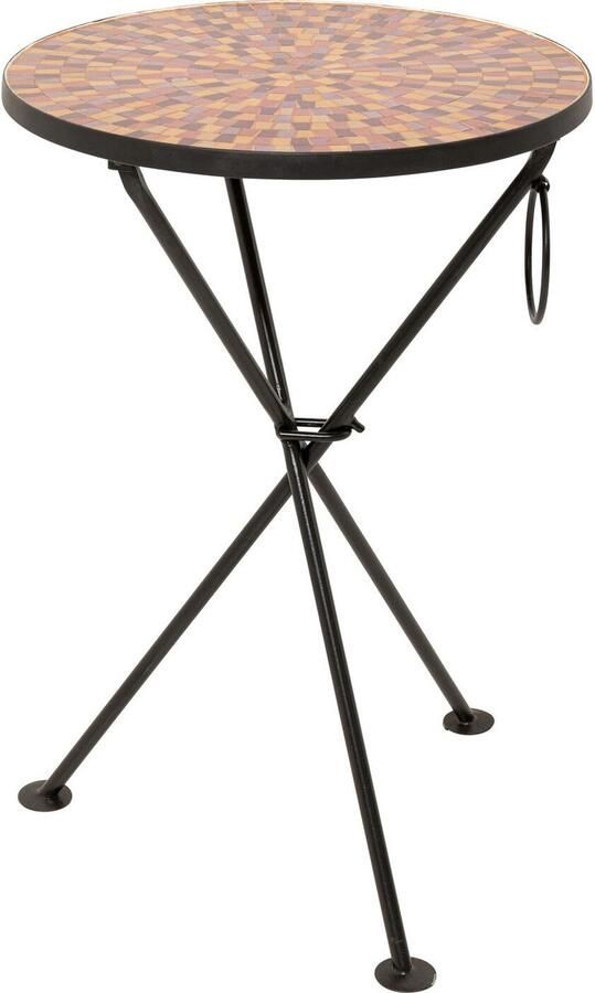 Kare Design Bijzettafel Clack Mosaic Ø35cm rood