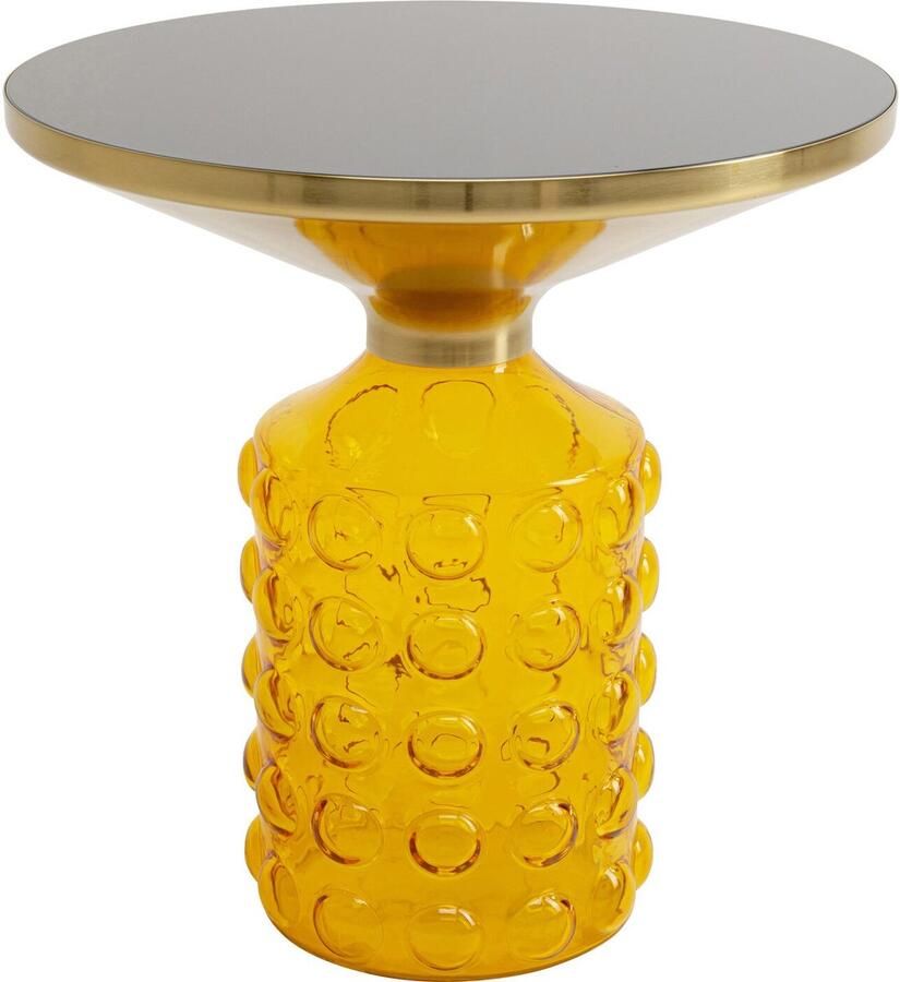 Kare Design Bijzettafel Lola Ø50cm geel