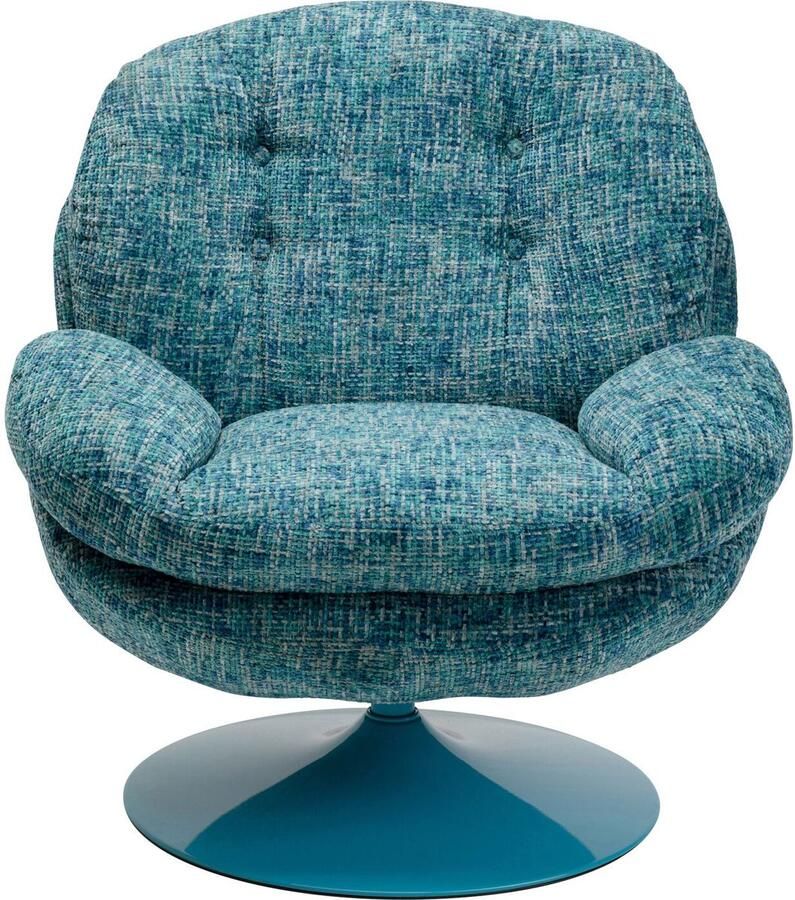 Kare Design Cosy Draaifauteuil blauw