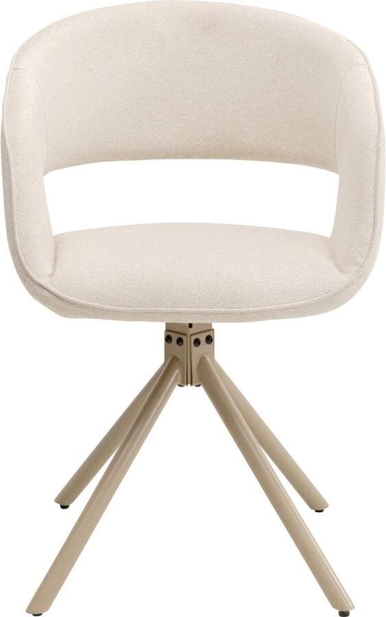 Kare Design Draaistoel met armleuningen Gina beige