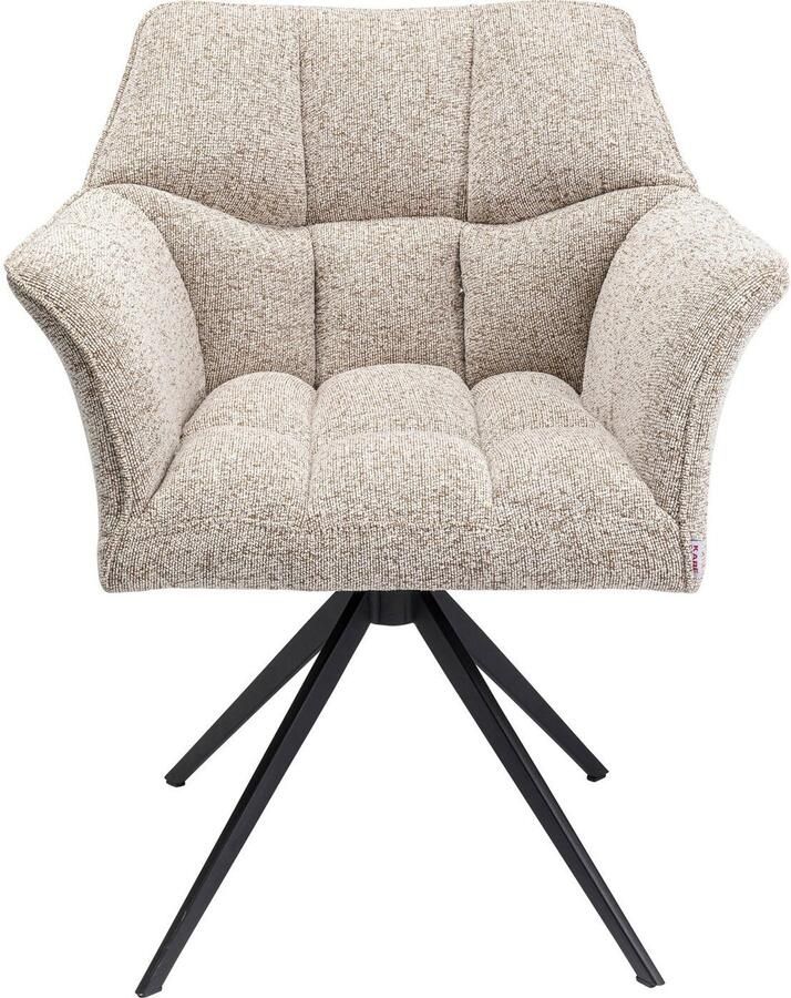 Kare Design Thinktank Draaibare Stoel Bouclé Stof Gemêleerd