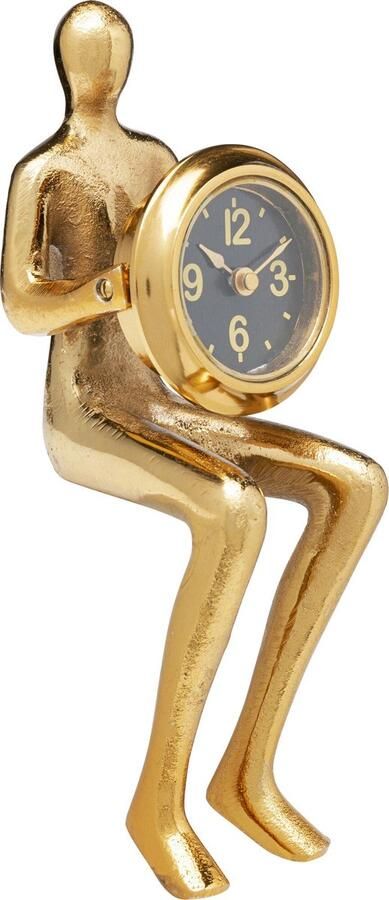 Kare Design Eettafel Clock Sitting Man Gold 8x27cm