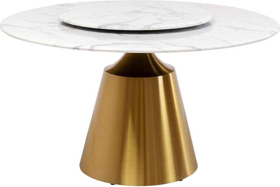 Kare Design Eettafel Lucia Ø135cm wit en goud