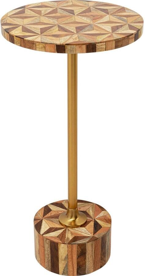 Kare Design Kare Bijzettafel Domero Geo Brown Ø25cm