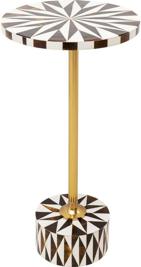 Kare Design Kare Bijzettafel Domero Star Brown White Ø25cm