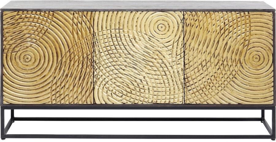 Kare Design Circulo Dressoir B160 X D40 X H80 Cm Hout Zwart