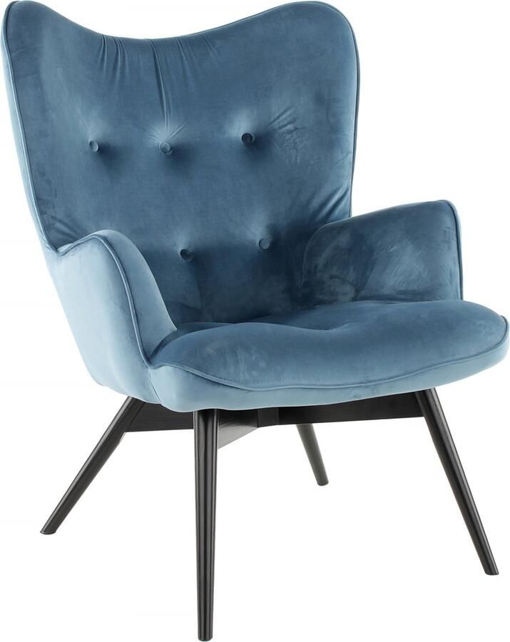 Kare Design Kare Fauteuil Vicky Velvet Petrol
