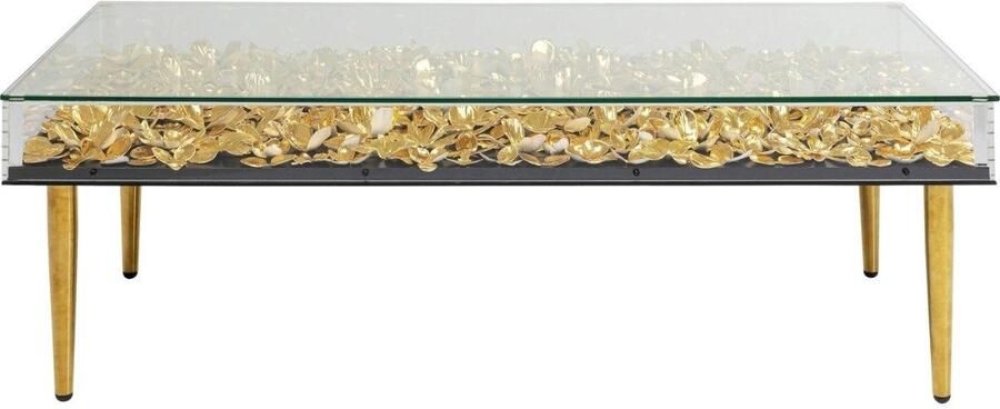 Kare Design Kare Salontafel Gold Flowers 120x60cm