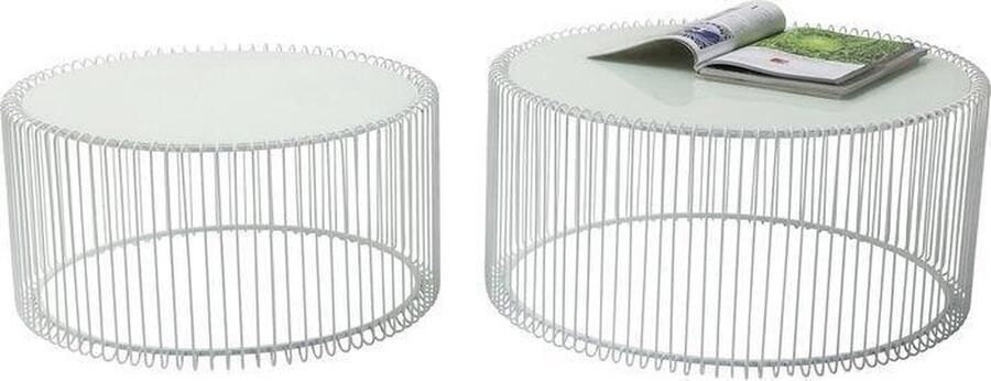 Kare Design Wire Salontafel Set Van 2 Wit