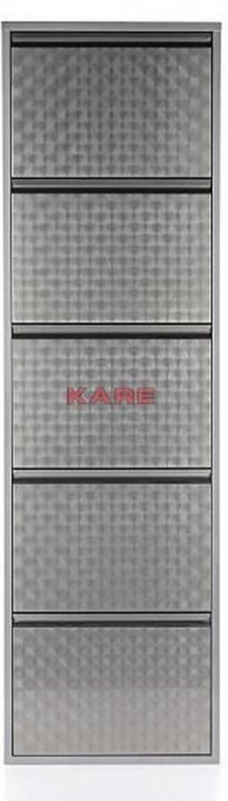 Kare Design Kare Schoenenkast Caruso 5 Silver Geborsteld