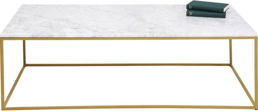 Kare Design Key West Gold Salontafel B120 X D60 X H40 Cm Marmer Metaal