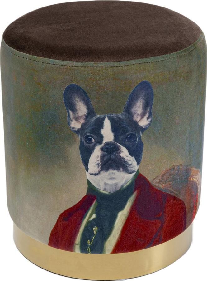 Kare Design Kruk Zitpoef Cherry Mr. Dog