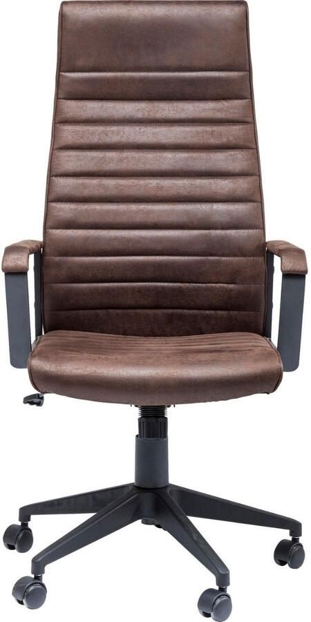 Kare Design Labora High Bureaustoel Hoge Rugleuning Bruin Vintage Kunstleer